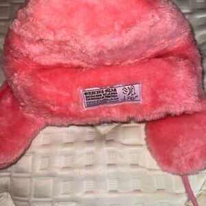 Pink Furry Kids Hat